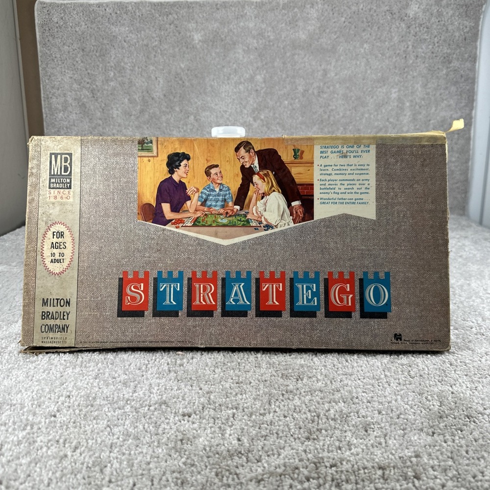 Vintage Stratego Strategy Board Game 1962 Milton Bradley Complete
